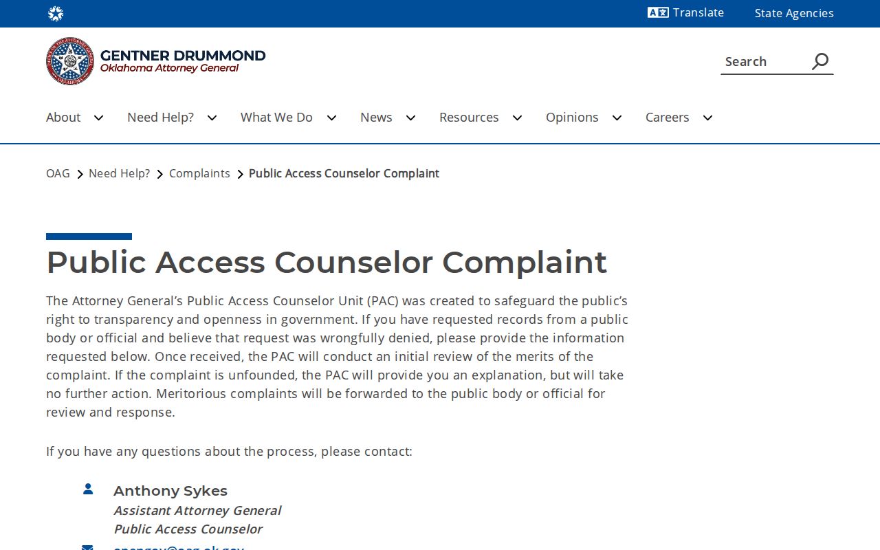 Oklahoma public records guidance for an Adair County 72 hour release request
