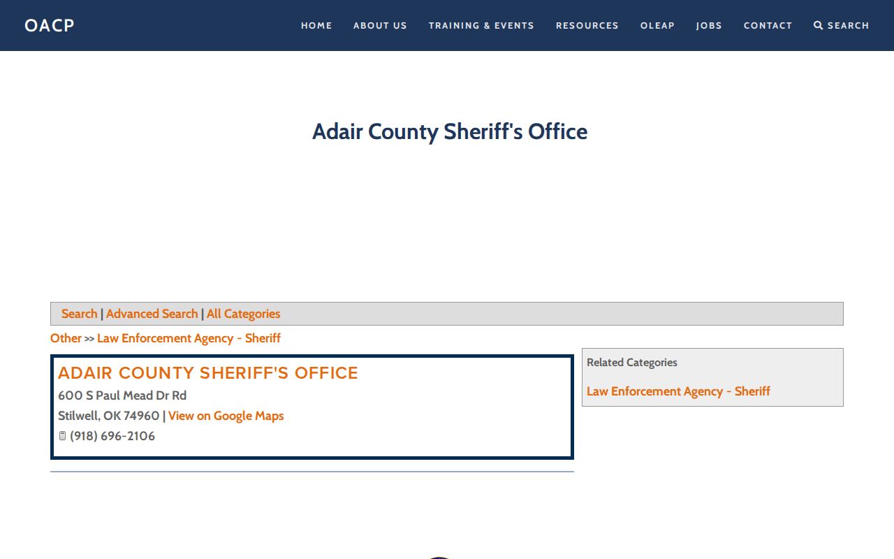 Official Adair County Jail contact for release records